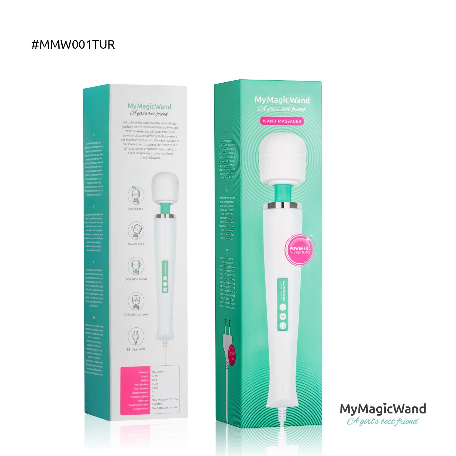 MyMagicWand Vibrator mit 350 cm langem Kabel