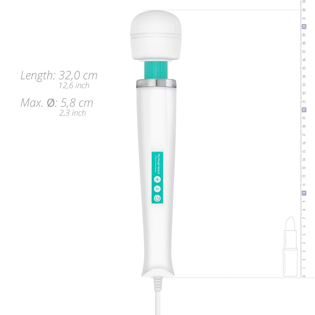 Wand-Vibrator in Türkis für Klitoris- und Nippelstimulation