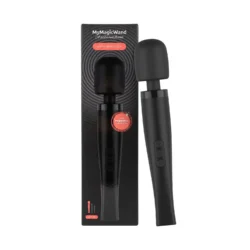 MyMagicWand Wandvibrator Large in Schwarz mit flexiblem Massagekopf