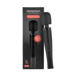 MyMagicWand Wandvibrator Medium in Schwarz mit ergonomischer Form