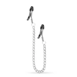 Silberne Nippelklemmen mit Kette von Toys Fetish Collection