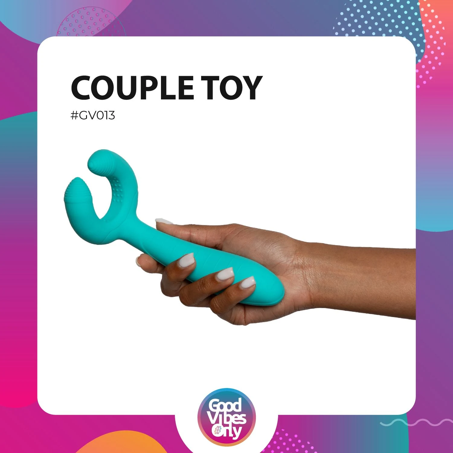 Noam Paarvibrator mit geripptem Schaft und abgerundetem Ringende