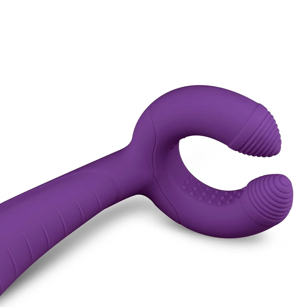 Paarvibrator mit gebogenem Ende für G-Punkt- und Prostata-Stimulation