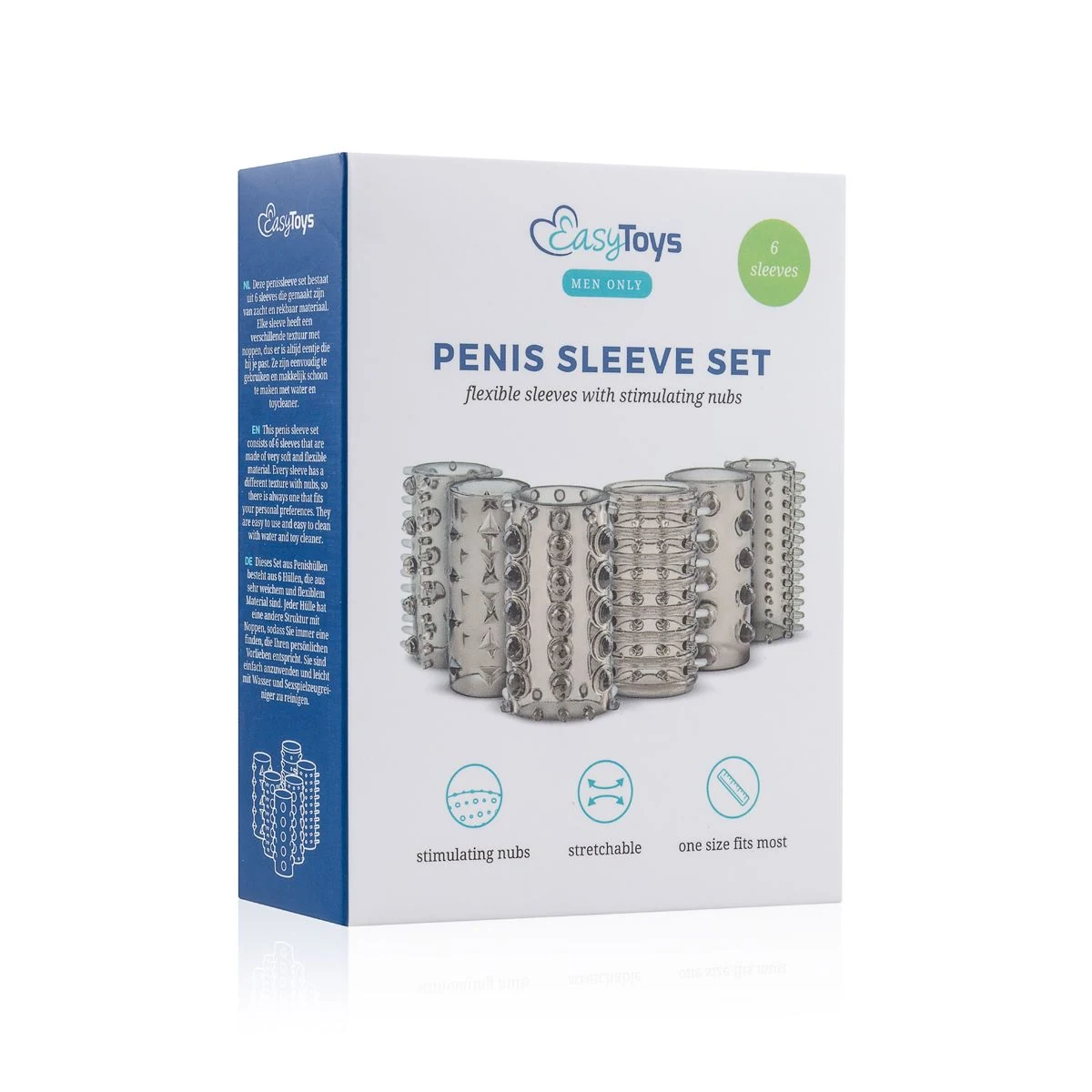 Durchsichtige Hülle mit genoppter Oberfläche für Penis oder Spielzeug