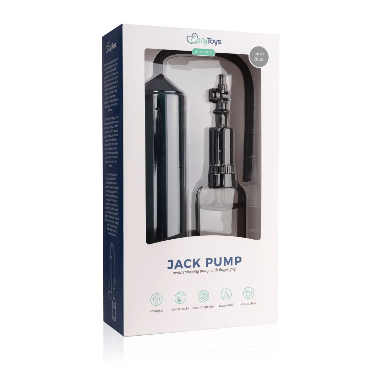 Penispumpe aus ABS und TPE in Schwarz mit 280 mm Länge