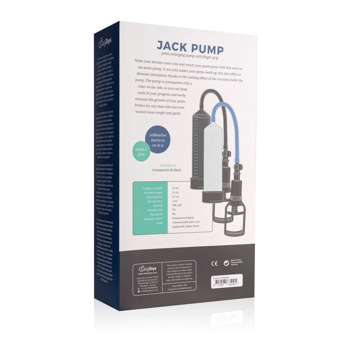 Penispumpe mit 55 mm Innendurchmesser und Griff-Handpumpe