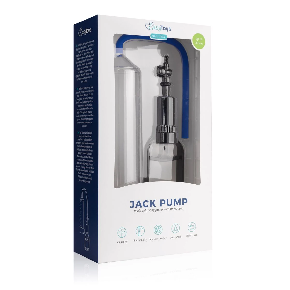 Durchsichtige Penispumpe aus ABS und TPE mit Griff-Handpumpe