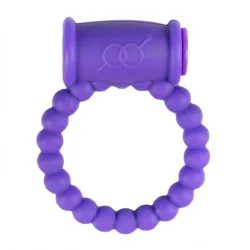 Lila Penisring mit Vibration und Mini-Vibrator für zusätzliche Stimulation