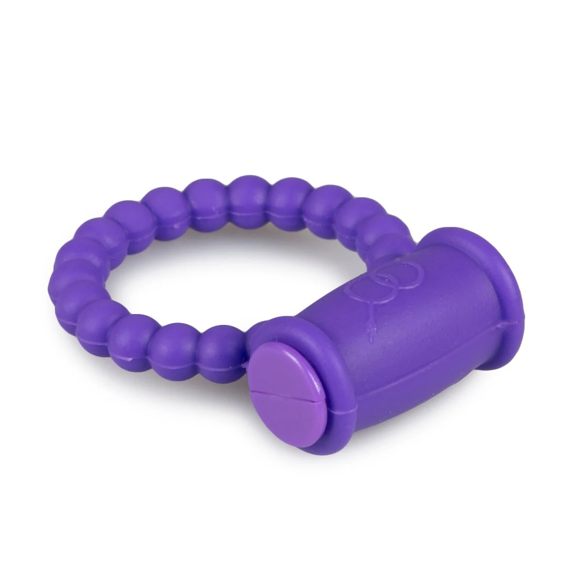 Vibrierender Cockring in Lila mit kugelförmigem Ringdesign