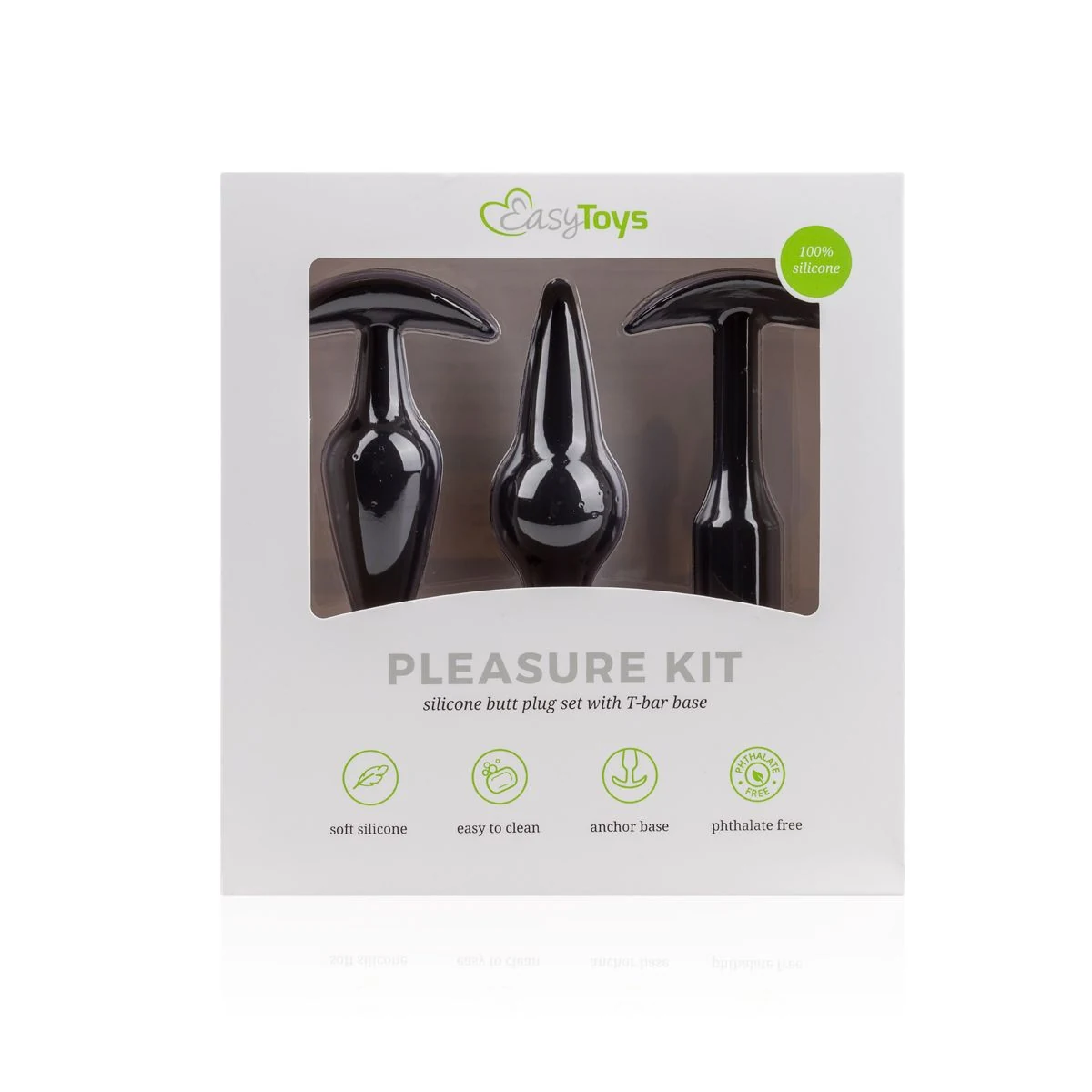 Analplug Set aus Silikon, geeignet für Gleitmittel auf Wasserbasis