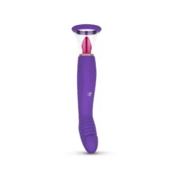 Pleasure Pump mit G-Punkt-Vibrator in Lila mit austauschbarem Aufsatz