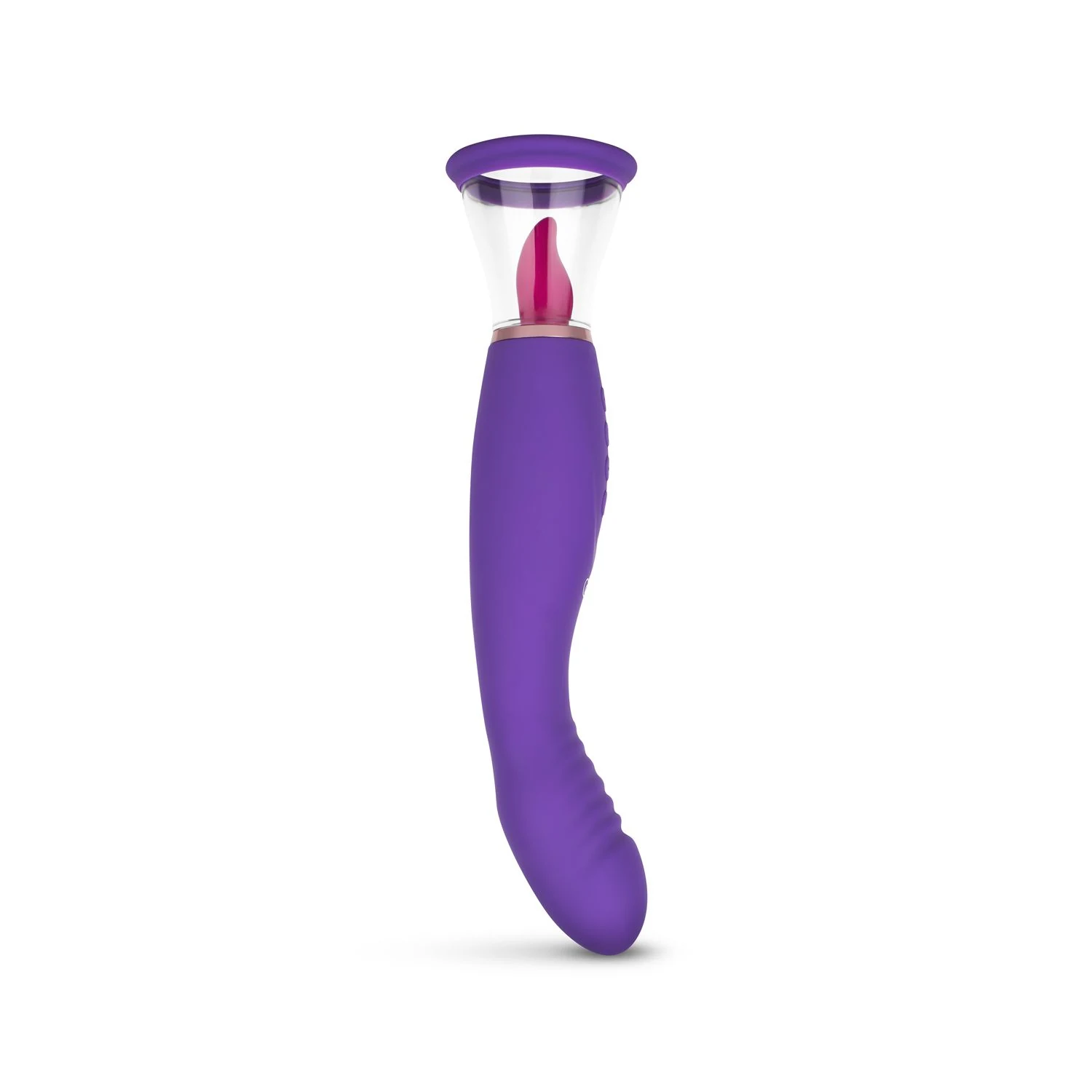 G-Punkt-Vibrator der lila Pleasure Pump mit gerippter Form