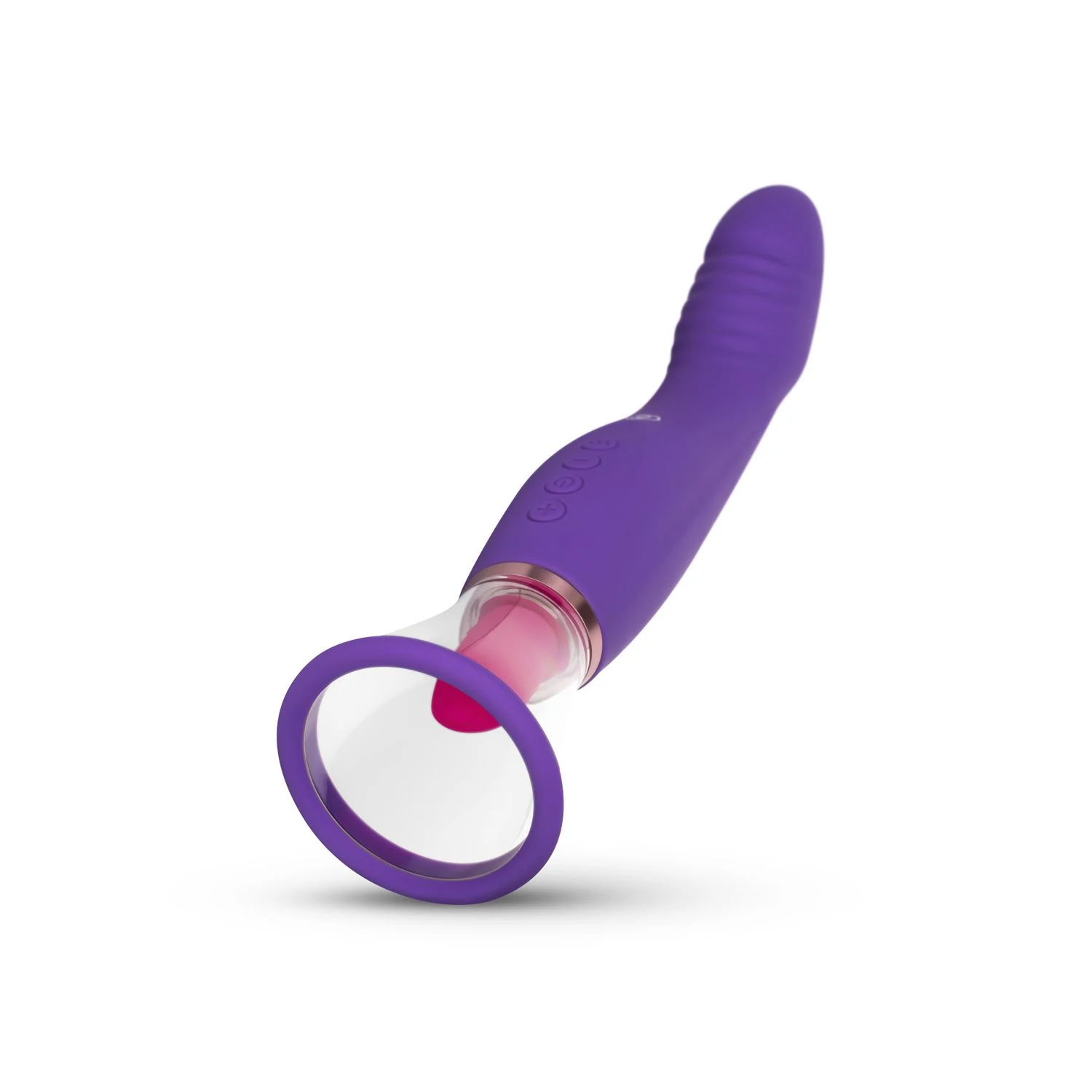 Violette Pleasure Pump mit zwei Aufsätzen im Überblick