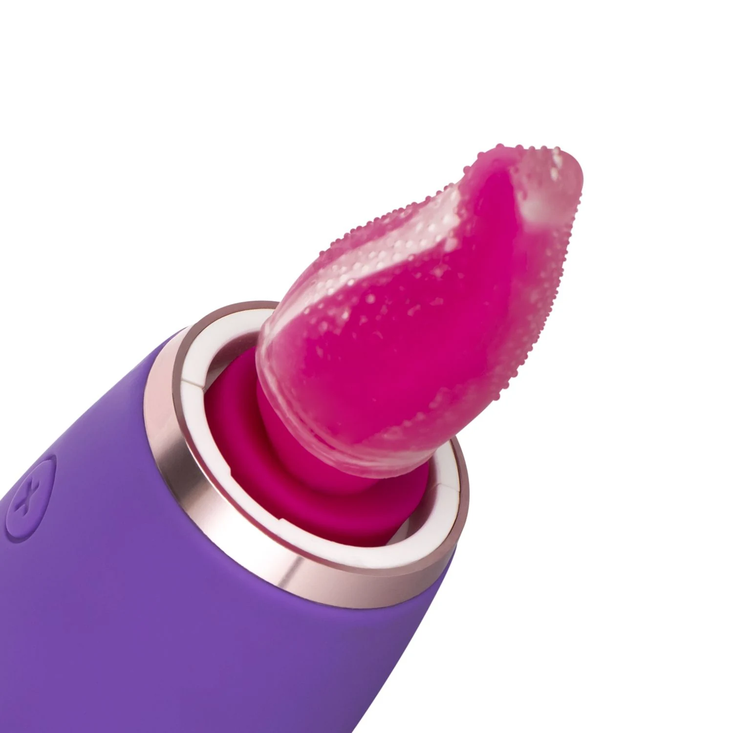 Lila G-Punkt-Vibrator mit Vakuumpumpe und Druckknopf-Bedienung