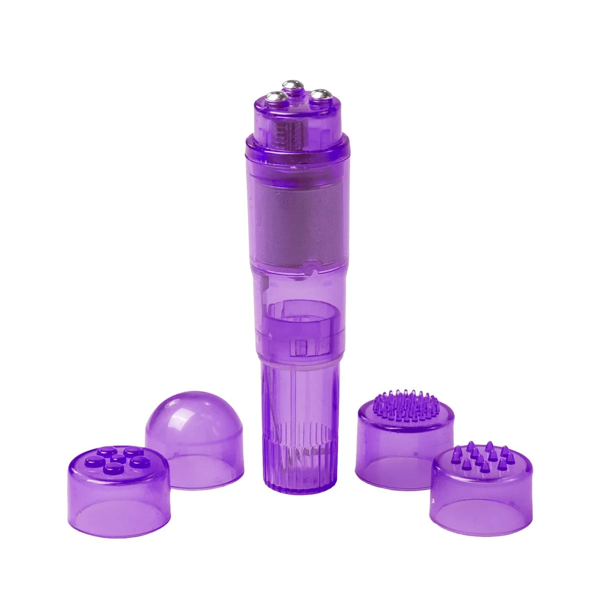 Pocket Rocket Violett von Toys Mini Vibe Collection mit vier austauschbaren Stimulatoren