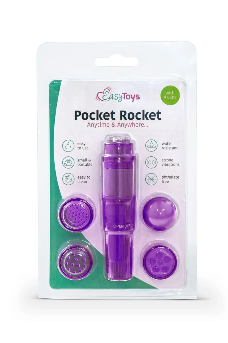 Toys Pocket Rocket in Violett, kompakter Mini Vibrator mit glattem Aufsatz