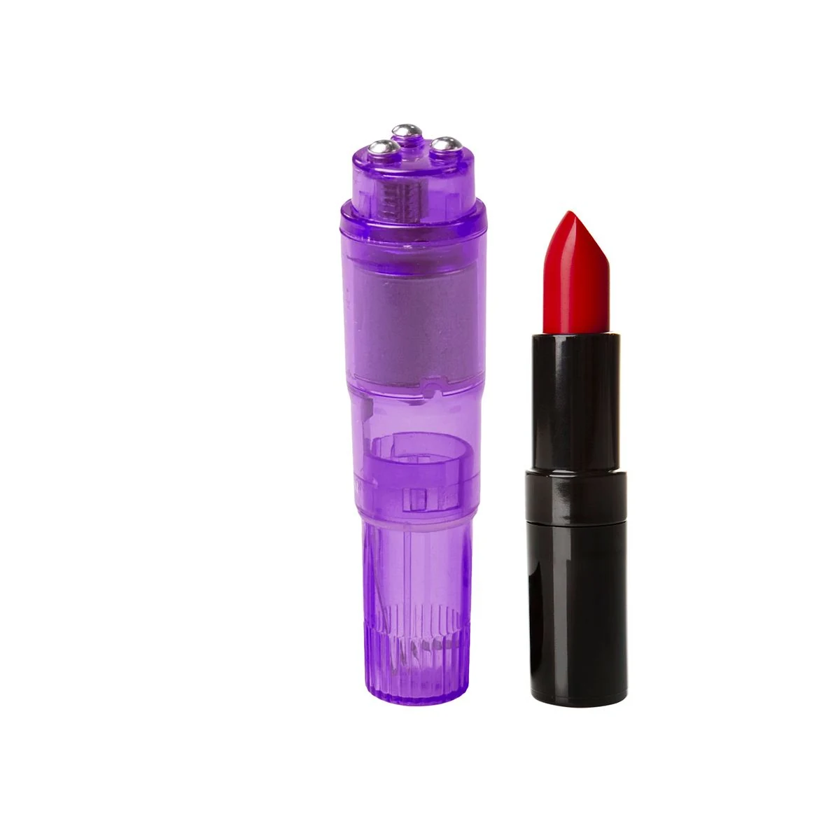 Pocket Rocket Violett mit intensiven Vibrationen und schnell wechselbaren Aufsätzen