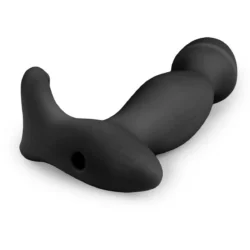 Pounding Pete Prostata-Vibrator in Schwarz mit gebogenem Design und Perineum-Stimulator