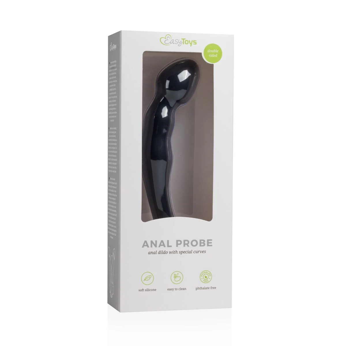 Unisex Prostata Dildo der Toys Anal Collection aus schwarzem Silikon