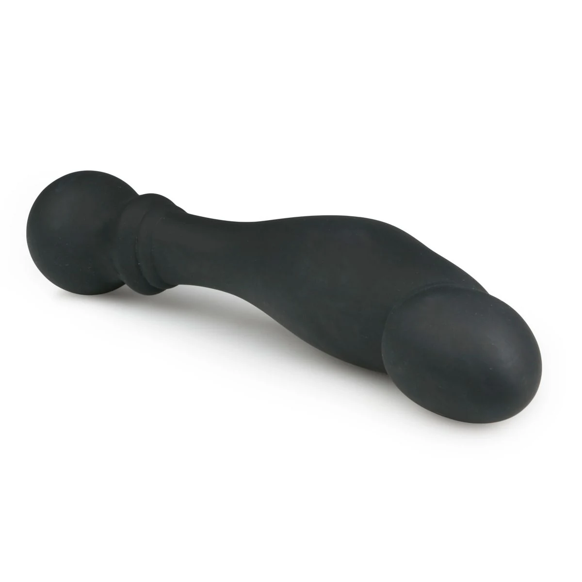 Prostatadildo mit glatter Silikonoberfläche, gebogener Form und praktischem Griff