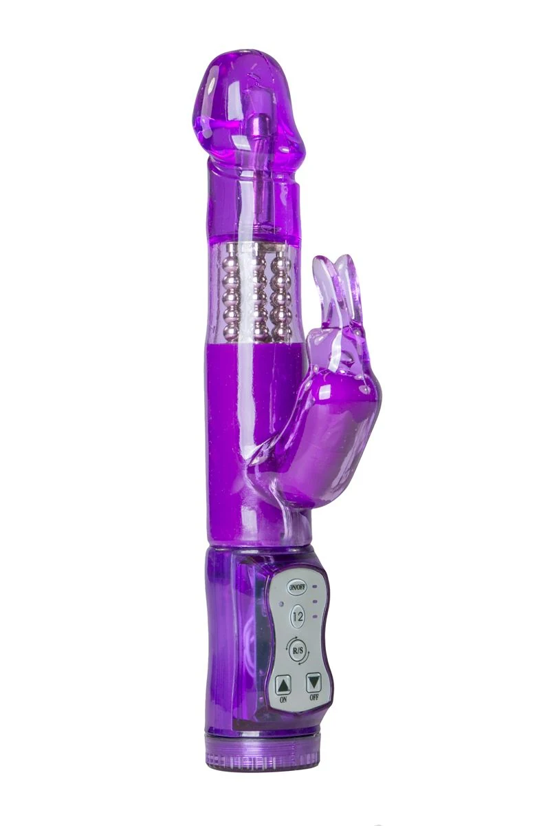 Rabbit Vibrator in Violett mit Hasenohren und 12 Vibrationsstufen