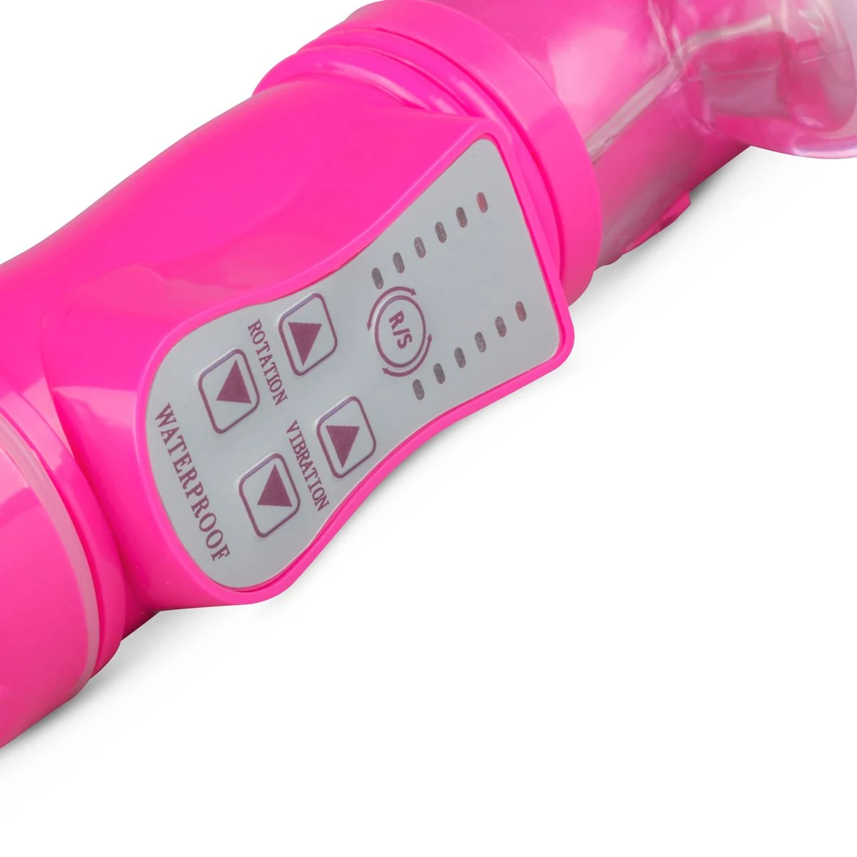 Geriffelter Rabbit Vibrator aus der Toys Vibe Collection in Rosa