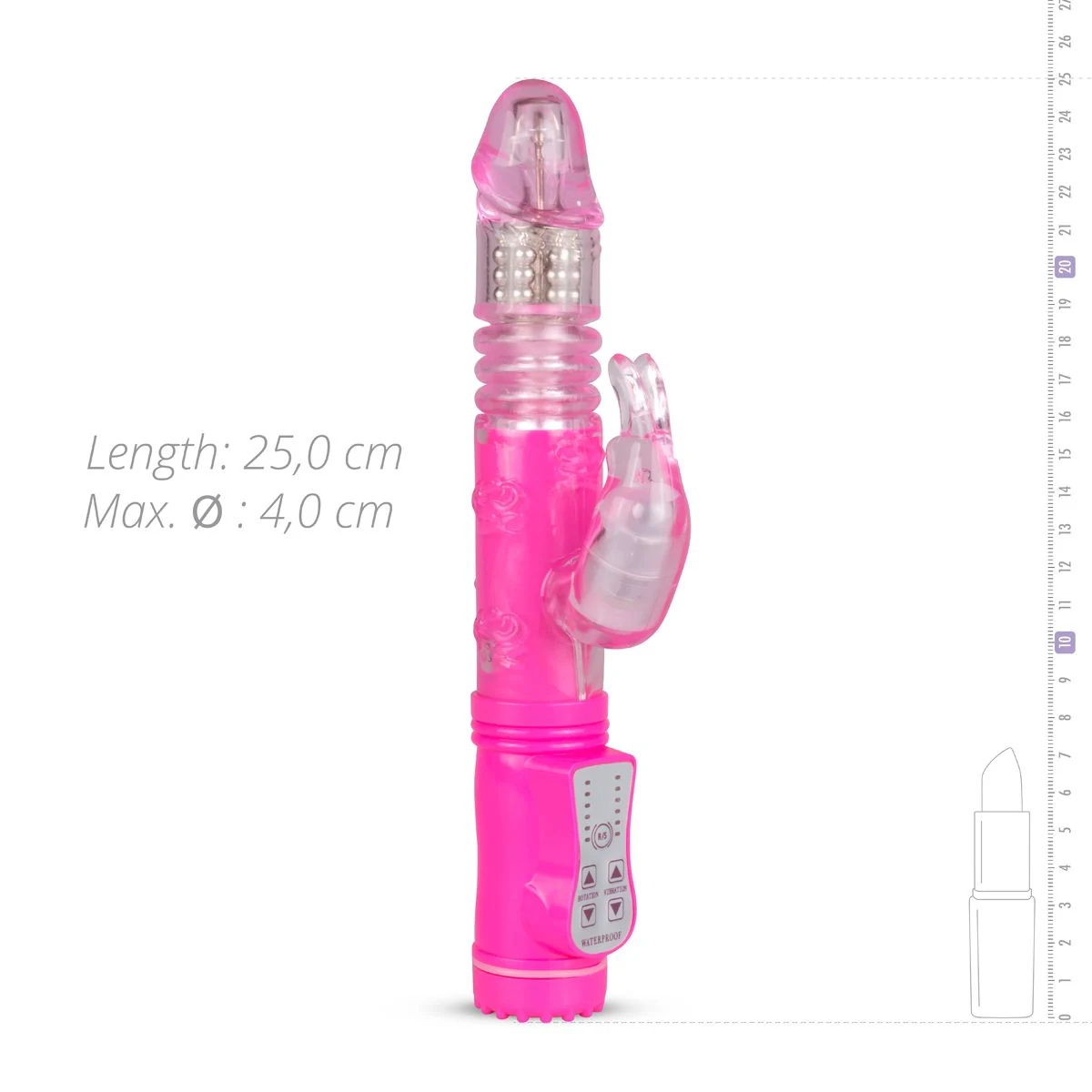 Biegsamer Hasenarm und Schaft des rosa Rabbit Vibrators