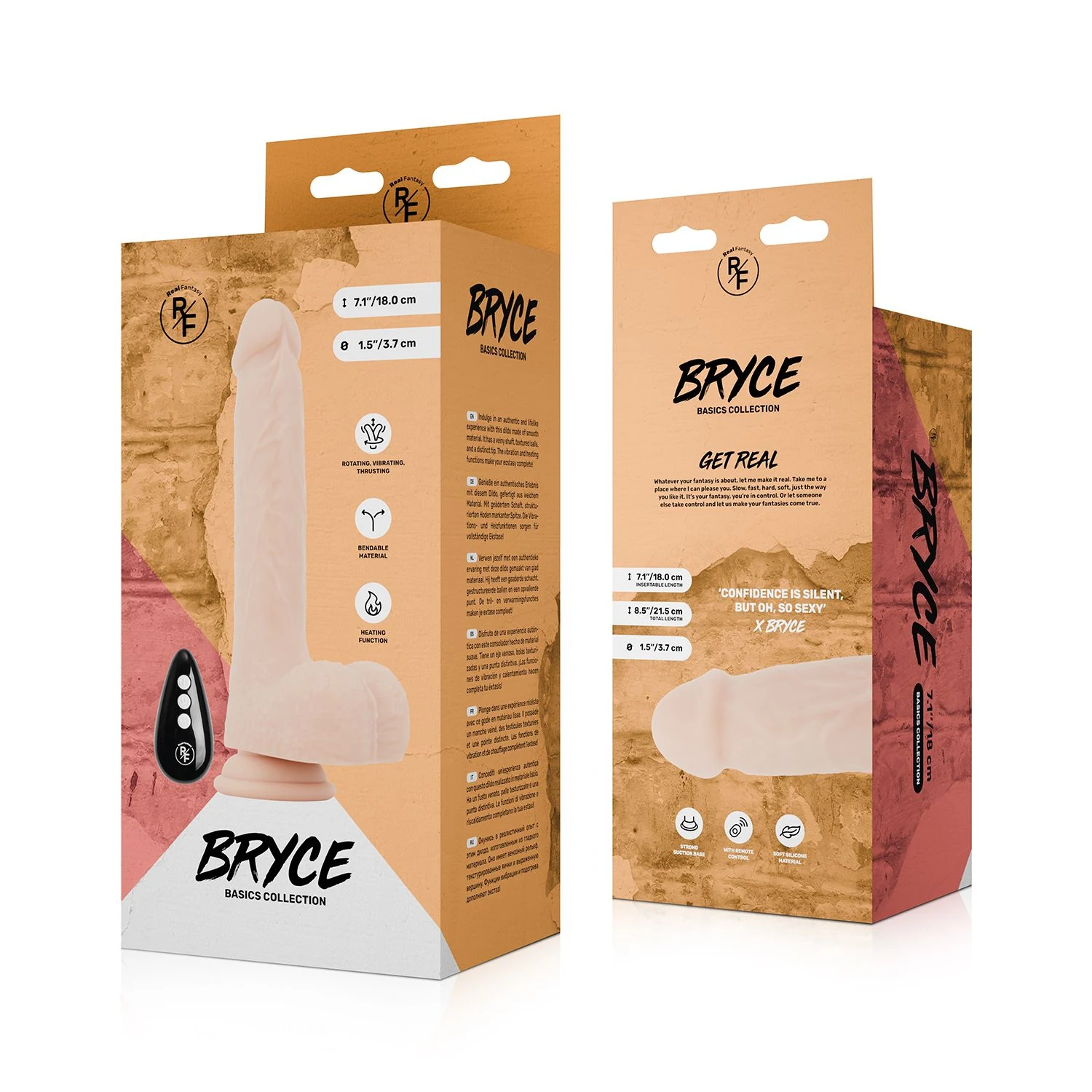 Wiederaufladbarer Bryce Vibrator mit USB-Ladekabel und Fernbedienung