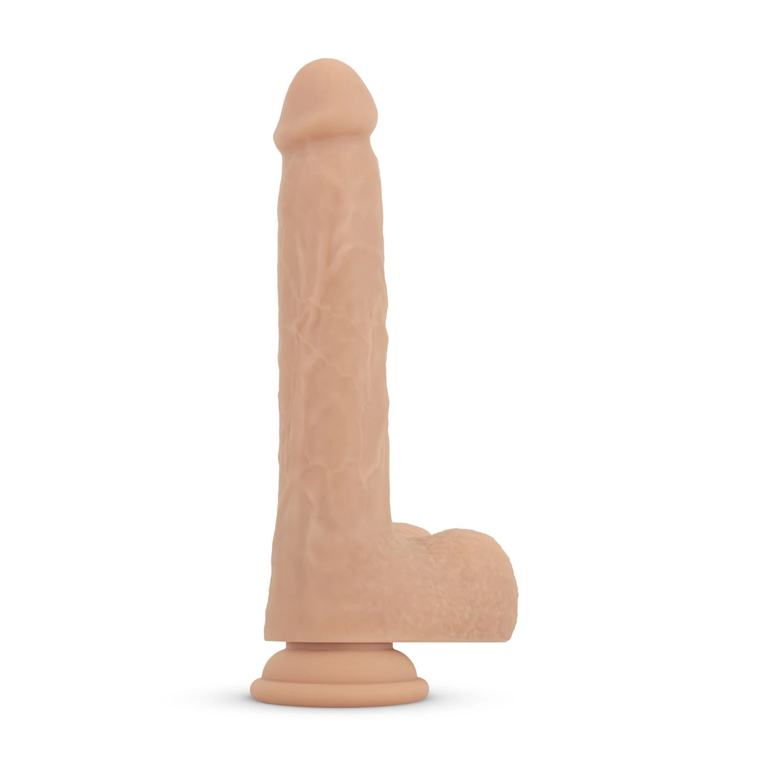 Beiger Bryce Vibrator von Real Fantasy mit geädertem Schaft und ausgeprägter Spitze