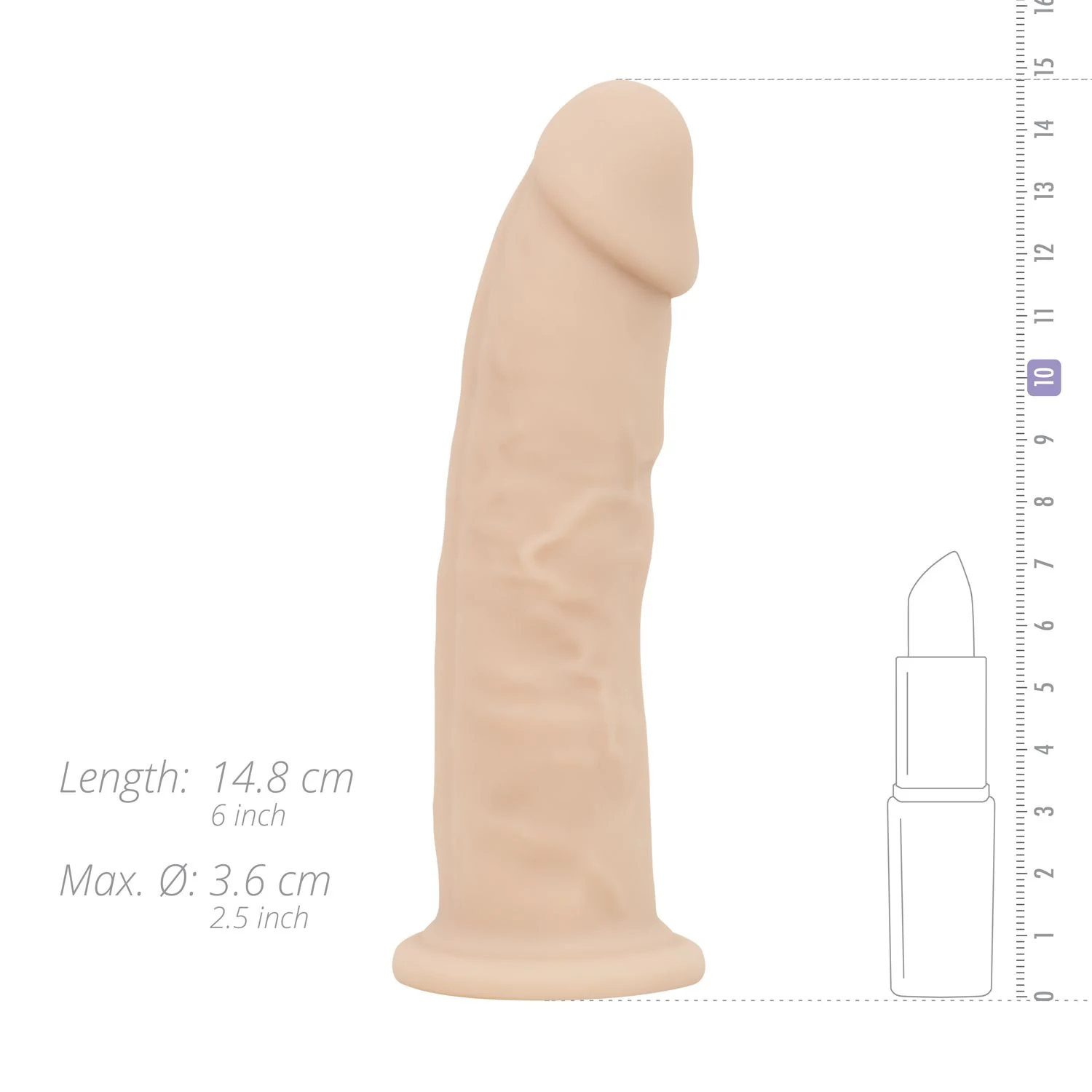 Harris Dildo 15 cm mit weicher Außenschicht und flexiblem Kern