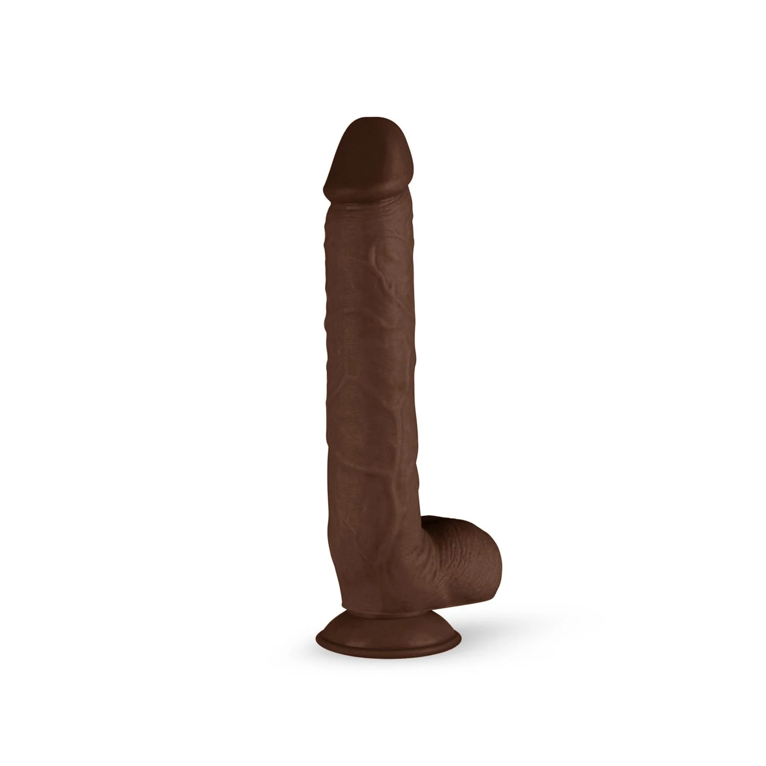 Real Fantasy Myles realistischer Dildo 28 cm in Braun mit geädertem Schaft und Saugnapf