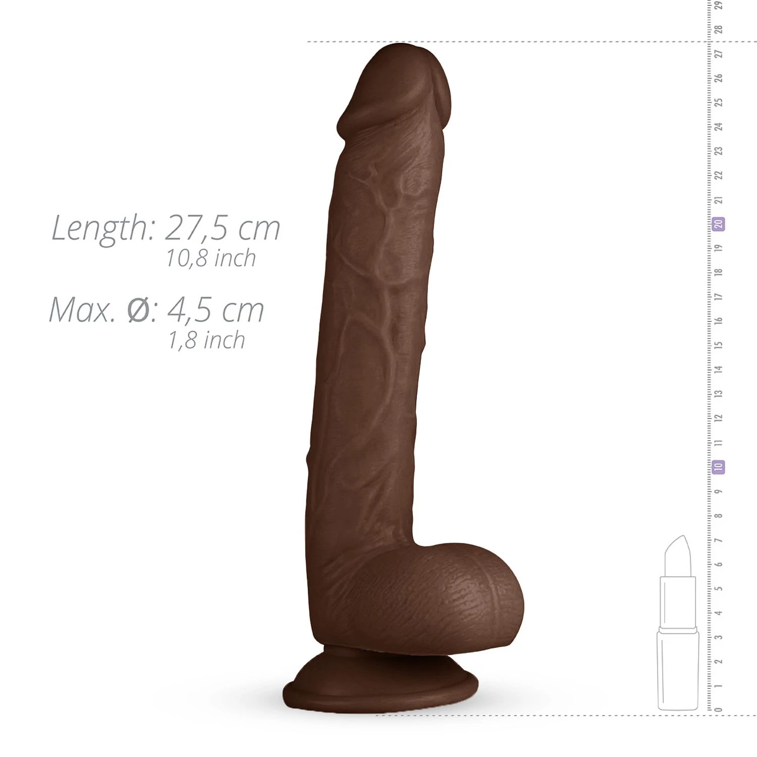Myles Dildo mit Saugnapf, kompatibel mit Strap-on-Gurtzeug