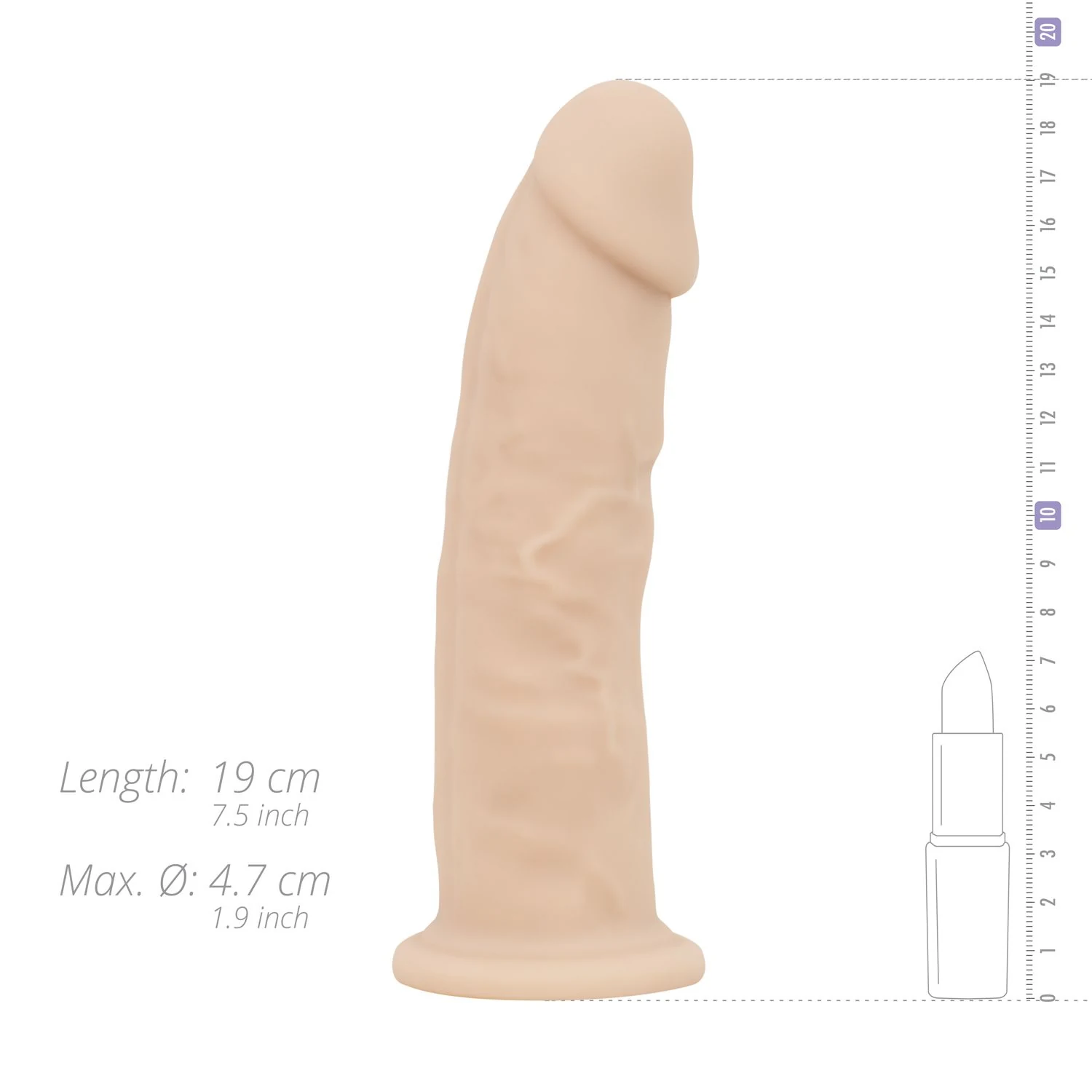 Real Fantasy Parker Dildo mit starkem Saugnapf zur Befestigung auf glatten Flächen