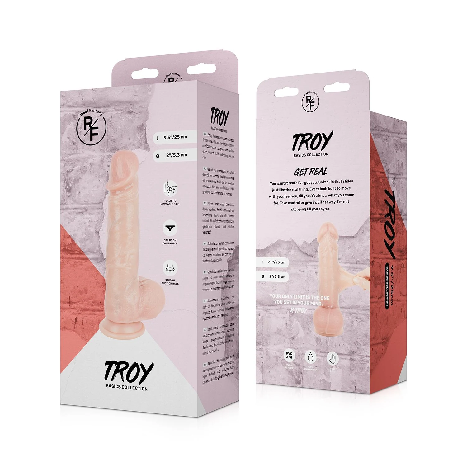 Real Fantasy Troy aus der Basics Collection mit 180 mm Einführtiefe