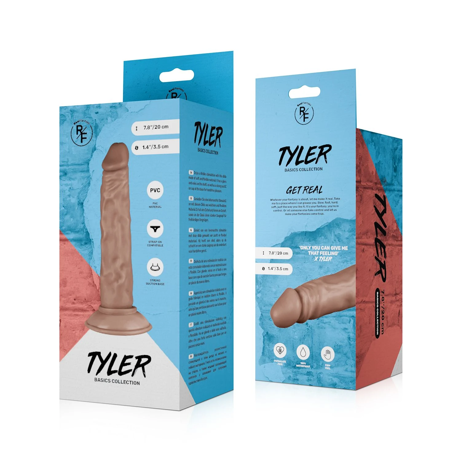 Real Fantasy Tyler Dildo für vaginale und anale Penetration, unisex geeignet