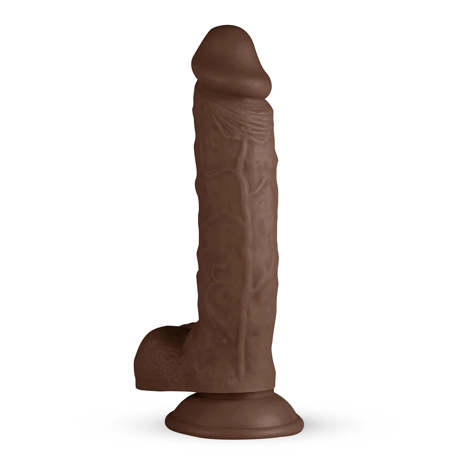 Brauner Waylon Dildo von Real Fantasy mit realistischen Adern und Hodensack