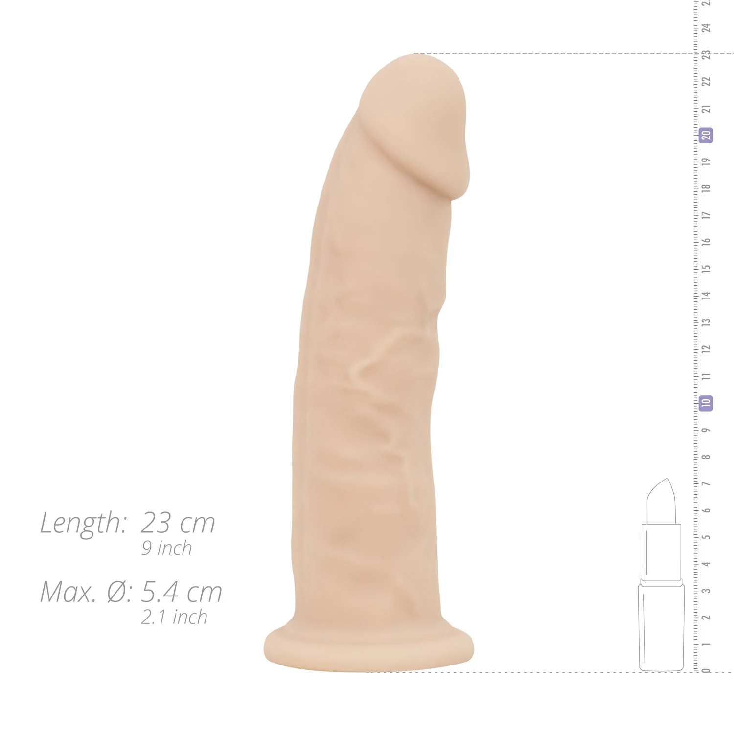 Real Fantasy Xavier Dildo mit Venenstruktur und flexiblem Kern