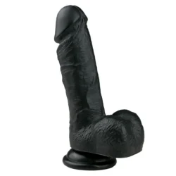 Realistischer Dildo 17,5 cm in Schwarz mit naturgetreuer Eichel und ausgeprägten Adern