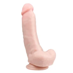 Realistischer Dildo 20 cm in Beige mit Saugnapf und Venenstruktur
