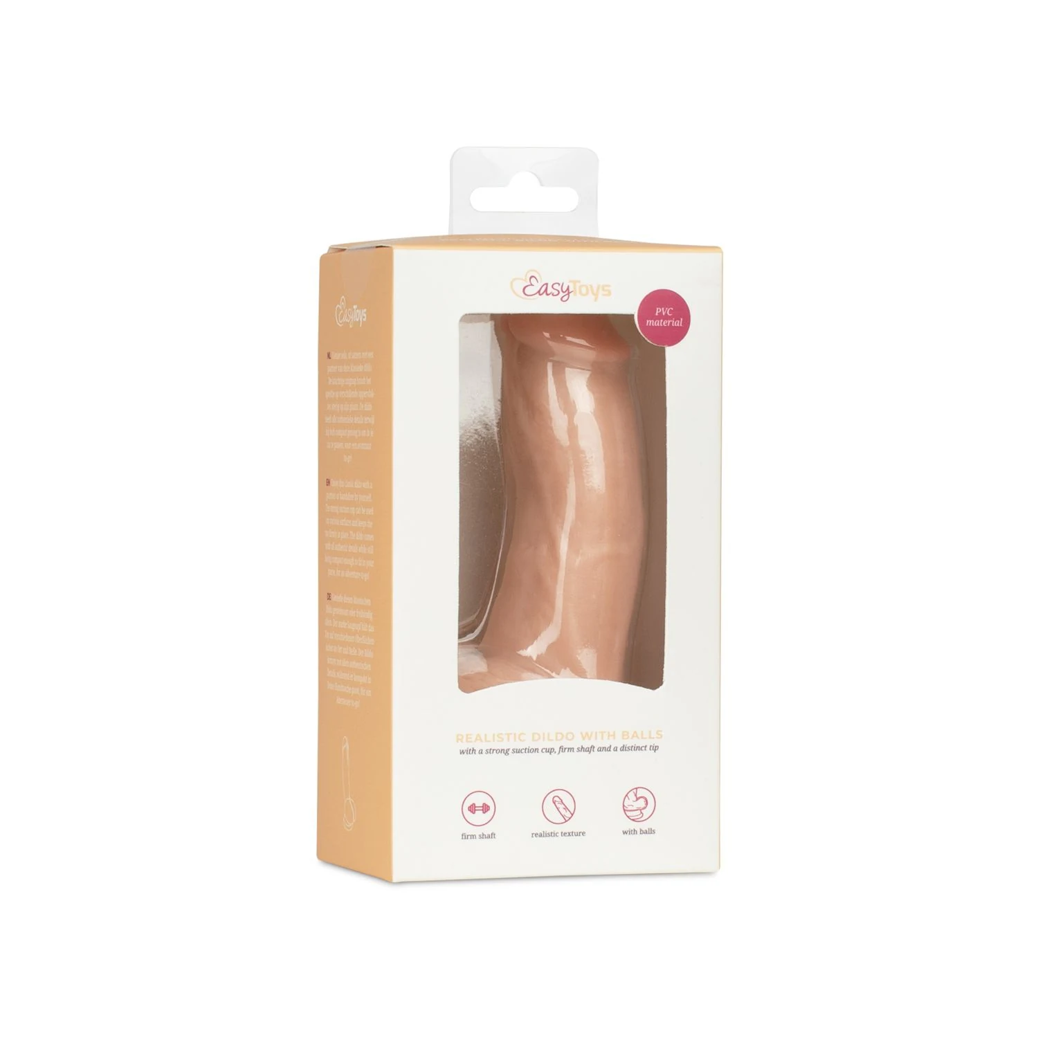 Dildo mit Hoden in Beige von Toys Dildo Collection mit Saugnapf und detailgetreuer Gestaltung