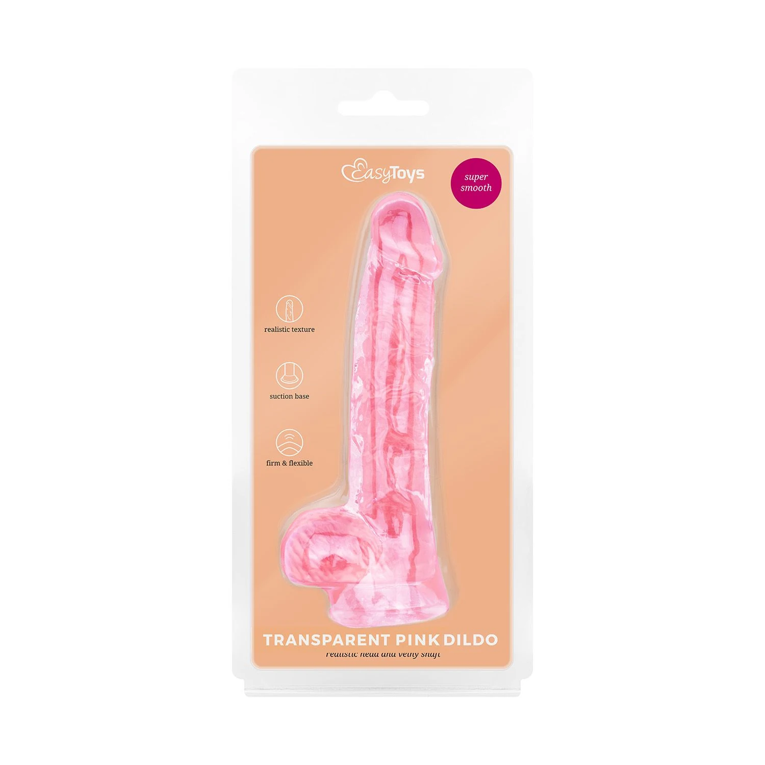 Rosa realistischer Dildo mit Hoden aus der Toys Dildo Collection