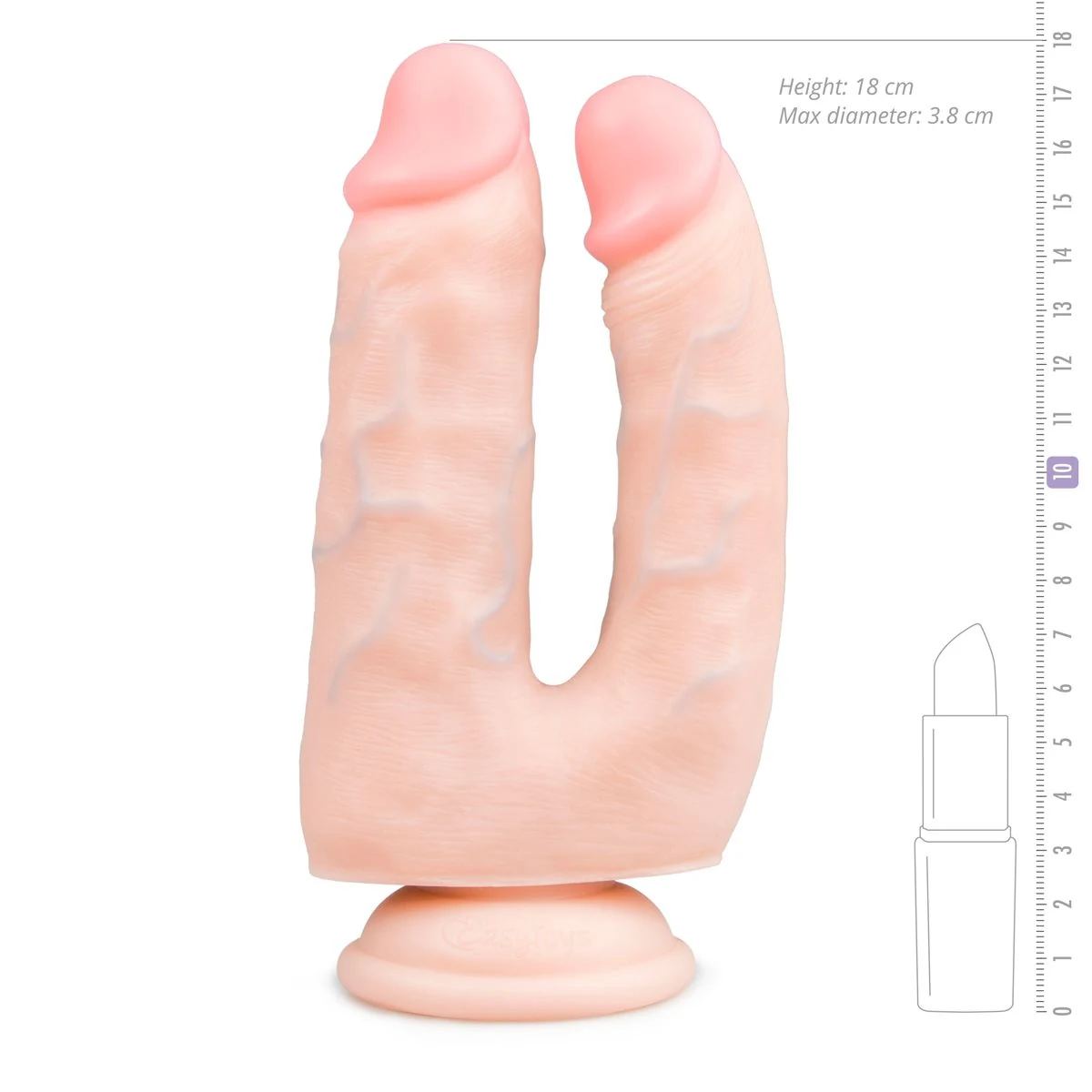 Realistischer 18 cm Doppeldildo für anale und vaginale Penetration