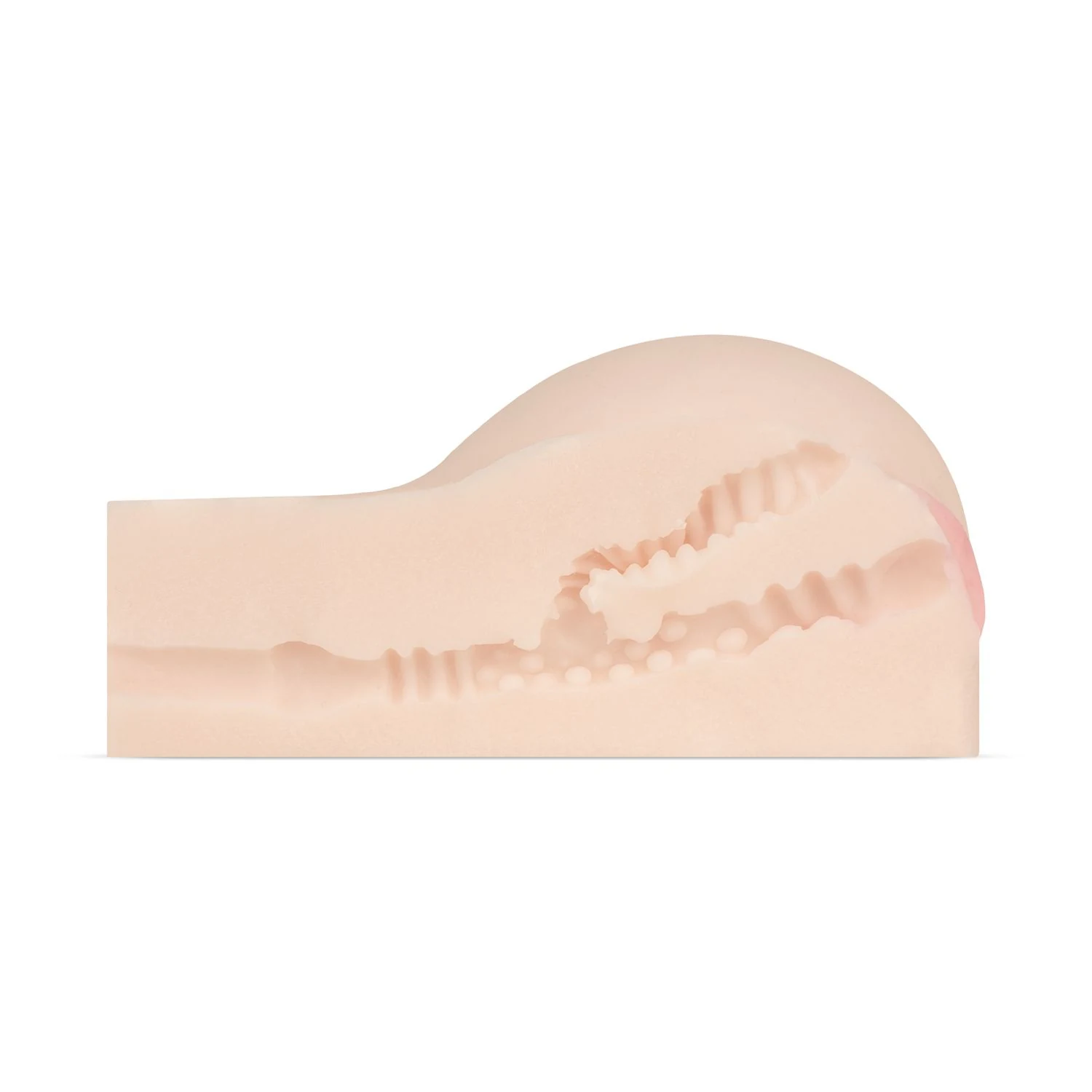 Realistischer Masturbator in Beige mit flexibler Form und weichem Material