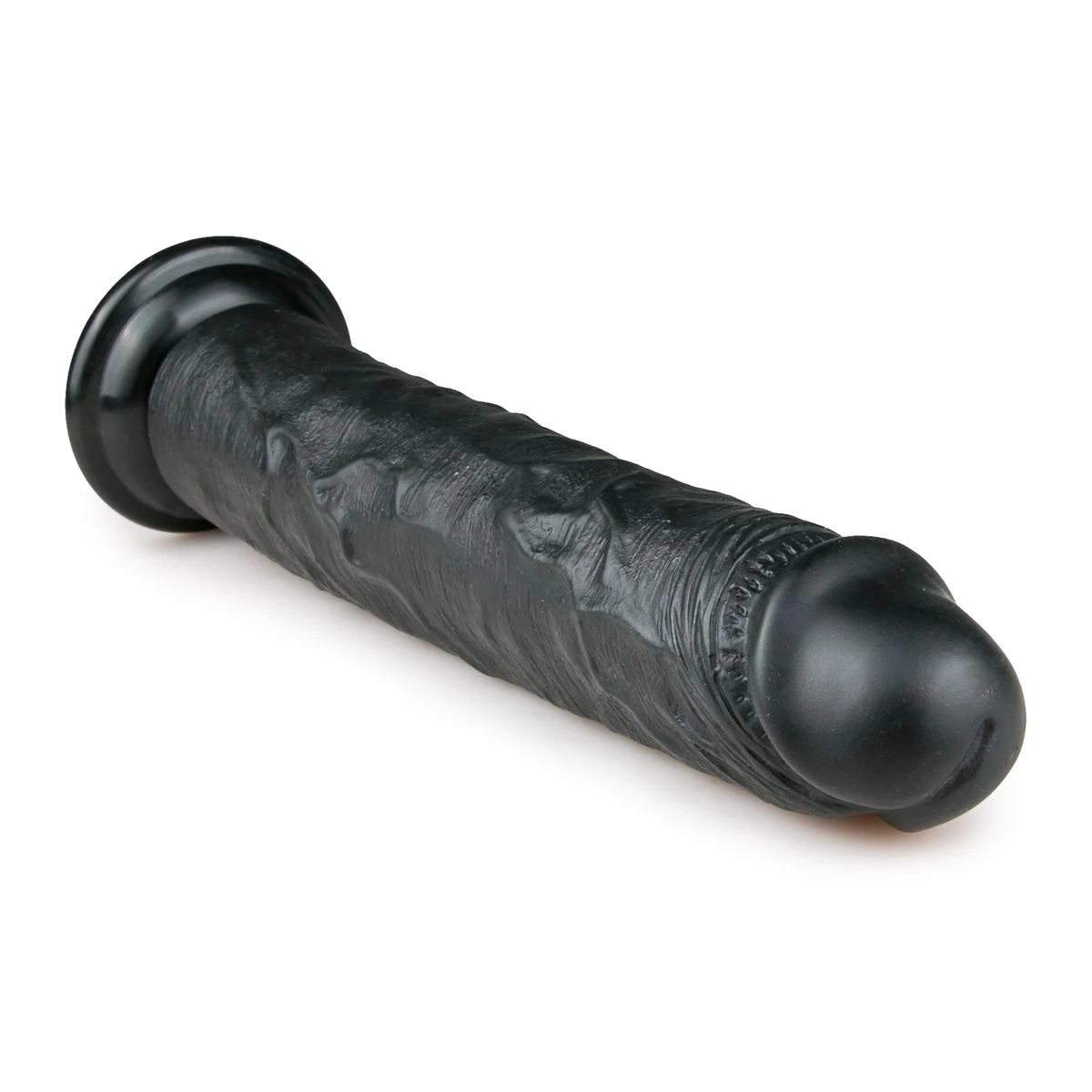 Biegsamer realistischer Dildo in Schwarz für unisex Nutzung und Penetration