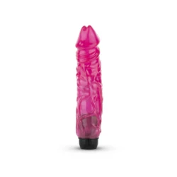 Jelly Supreme realistischer Vibrator in Rosa mit glitzerndem Look, 24 cm lang