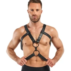 Rocco Bondage-Harness Schwarz aus Kunstleder von Bedroom Fantasies