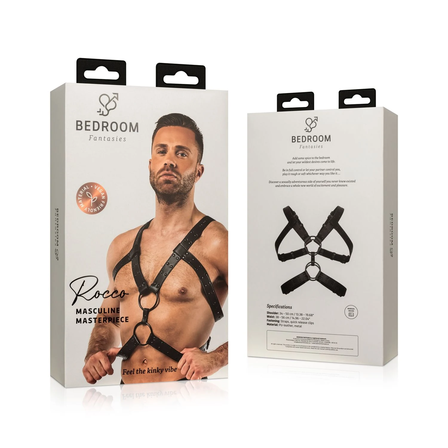 Bedroom Fantasies Rocco Harness Schwarz für BDSM und Bondage