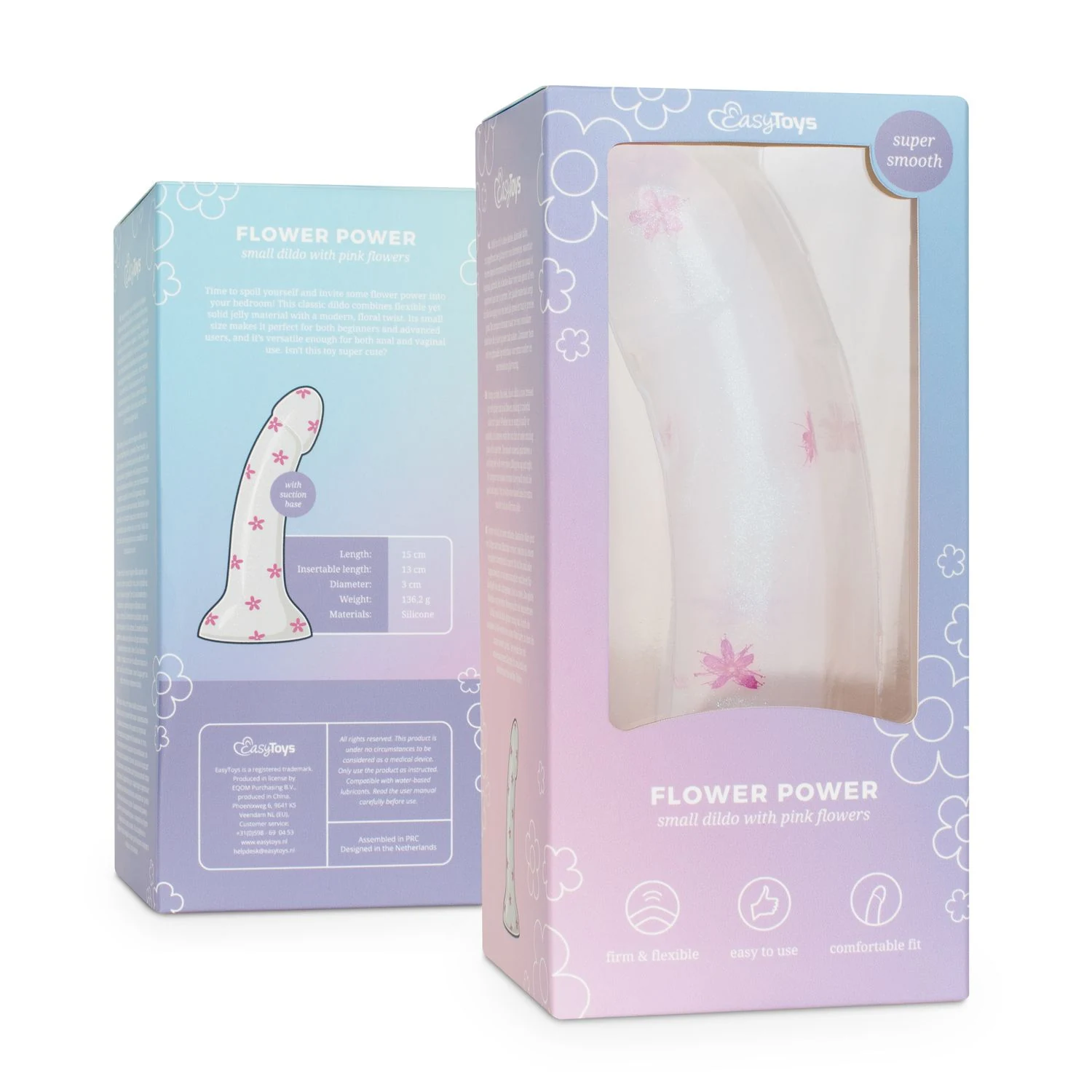 Toys Dildo Collection Flower Power Dildo in Rosa mit Glitzer