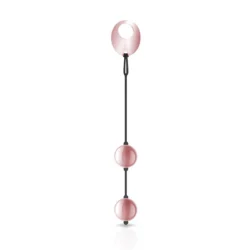 Rosy Gold Nouveau Ben Wa Kugeln aus Metall mit flexibler Kordel