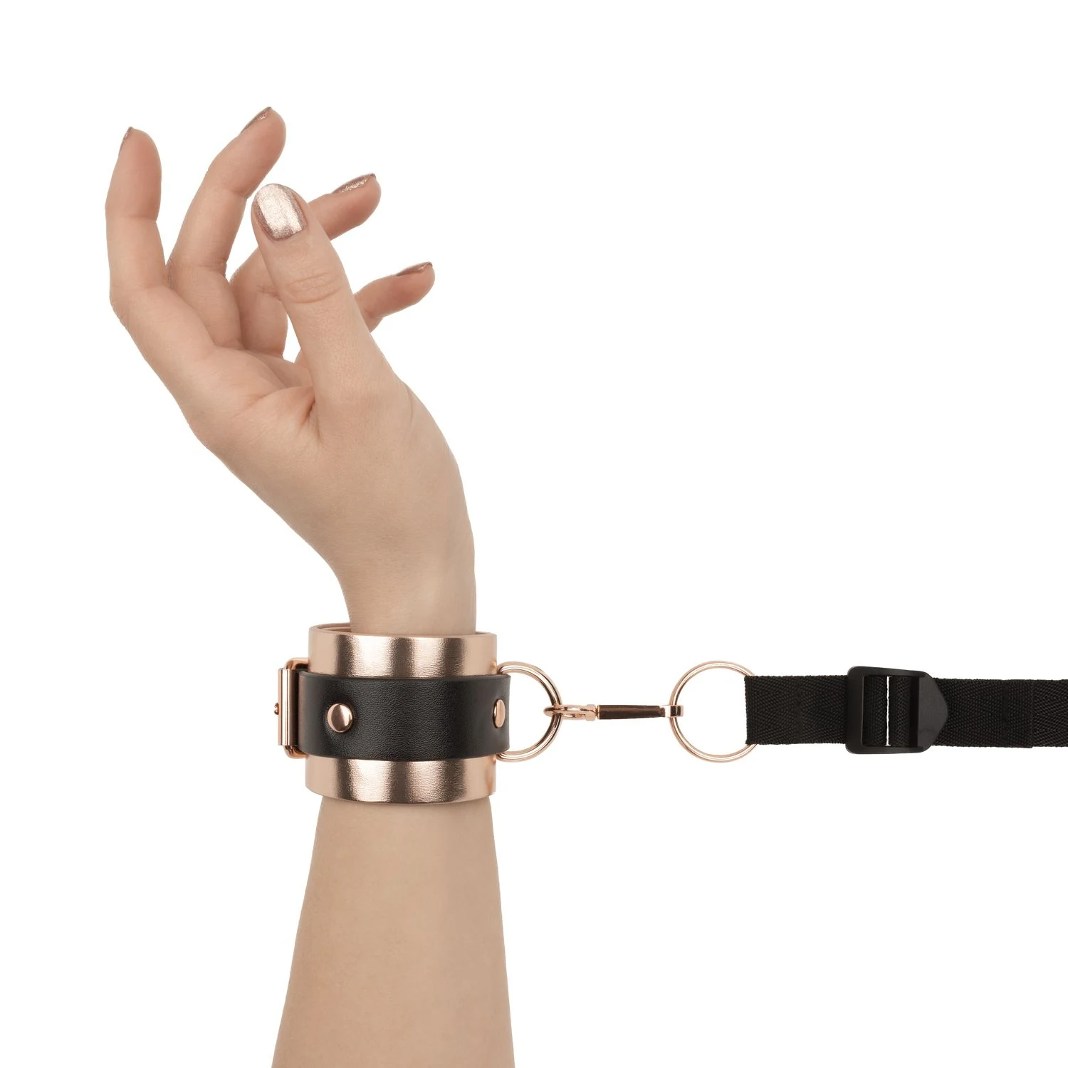 Diskretes Unter-Matratzen-Fesselset in Schwarz für intime Bondage-Momente